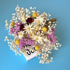 嚮日葵玫瑰幹花束客廳桌麵擺件ins小清新永生滿天星風幹真花套裝, 黃紅玫瑰搭配款（不含瓶）高度50cm