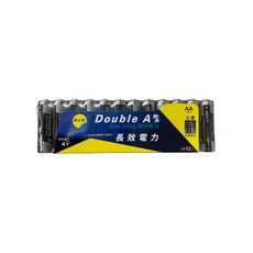 Double A Evo Zinc - 持久耐用 適用於各式電子產品, 1個, 碳鋅電池 3號AA 12入
