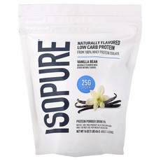 Isopure 저탄수 단백질 파우더 타히티안 바닐라 454g, 1개, 453g
