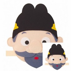 역할놀이 머리띠 전래동화 왕 1개입 어린이집교구 역할극의상, 1개