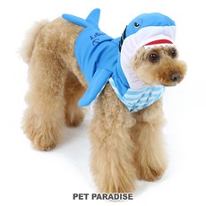 貝果貝果 日本 PET PARADISE 代理 narikiri 夏季鯊魚變身裝 大狗, 1個, L