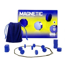 자석 클러스터 마그네틱 체스 보드게임 블루 B1980, 없음