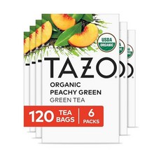 TAZO 녹차 그린 진저 총 96개의 티백 16개입 6팩 221227, Peachy Green, 120ml