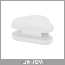 日式免打孔雲朵掛勾, 白色, 1套