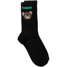 바로우 테디 베어 프린트 양말