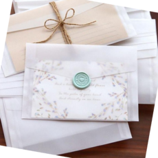 줄라이크 트레싱지 봉투 청첩장 제작 반투명 유산지 종이 엽서 카드 편지, M (175x125mm), M (175x125mm), M (175x125mm)