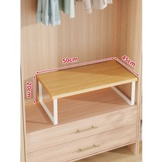 진열장 선반 미니 엔틱 하얀색 저다층 주방, 1단, 화이트 내추럴 우드 50x45x20cm