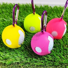 휴대용 골프공 볼 실리콘 파우치 주머니 골프공가방 골프공수납, 레드