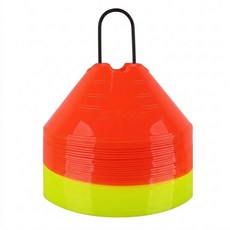 스타 더 뉴 접시콘 세트 40개입 오렌지 옐로우 그린 블루 다목적 훈련 인라인스케이트 축구 각종 스포츠 훈련 보조 도구 마커 라운딩 처리, 1세트, 노랑/주황