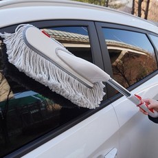 차량용 2단 길이조절 극세사 먼지털이 세차 걸레 브러쉬 먼지털이개 먼지떨이, 단품