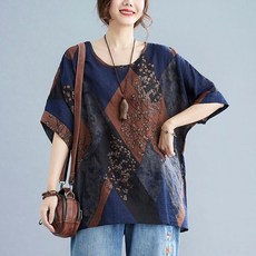 棉麻大碼女裝媽媽胖人遮肚子上衣夏季胖mm短袖洋氣富婆高檔蝙蝠衫