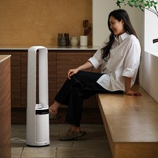 날개없는 타워형 리모컨 선풍기 타워팬 무드등 타이머 저소음 한경희, 타워형선풍기 NF4500