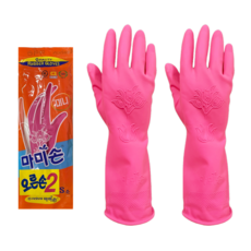 마미손 오른손만 핑크 고무장갑 소 S 10개입, 5세트, 소(S)