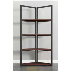 상패 진열장 트로피 양주 거실 피규어 상장 틈새 장식, 90x36x180 4단 검정프레임+라이트월넛