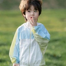 兒童男女拼色輕薄防曬衣
