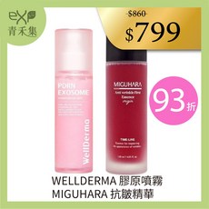 WELLDERMA 膠原噴霧 + MIGUHARA 抗皺精華 保濕 提亮, 1組