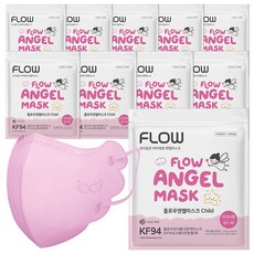 플로우 천사 KF94 유아 마스크 XS 초소형, 5개입, 10개, 핑크