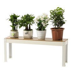 홈치치 화분 선반대 받침대 진열대, 1단, 화이트 800