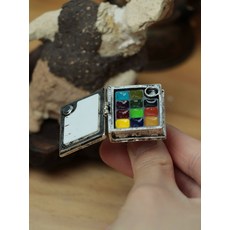 수채화 아티스트용 세트 붓 초미니 풍경화용 여행용 그림, 1개, + 단편 소설 부속품 제외, 기본 색상