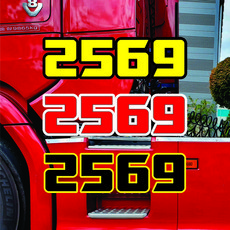 화물차번호판 차량번호 번호판스티커 대형화물트럭 번호스티커, 1개, 빨강(흰색띠) 350*100