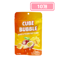 에이블 큐브 버블껌 망고&패션프루트맛, 10개, 18g