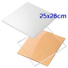 교재용 1T 아크릴판 소 25cmx28cm 두께1mm 5장단위판매, 1팩, 투명