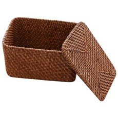 MARKET B SILON 手工收納盒 26 x 18 x 16 cm, 深棕色, 1個