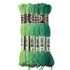 폴리에스터 크로스 자수실 바느질 공예 천, 17. Green05