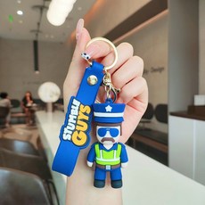 게임 Stumble Guys 주변 장치 키 체인 귀여운 바나나 사람 그림 펜던트 자동차 장식품 액세서리 크리스마스 선물, B, 1개