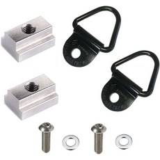 액세서리 링 트레일러 클리츠 타이다운 앵커 레일 볼트 픽업 카고 데크 침대 W/스크류에 후크 도요타 마운트 트럭 2 너트 키트 레일용 V 타코마 자전거 T 워셔 및 툰드라 슬롯, 2 Pack V Ring T Slot Nuts