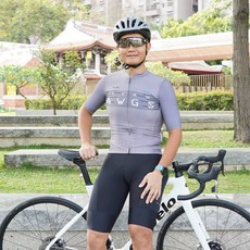TEAM AWGS 車隊版 競賽版型 快速排汗 修身 灰色 車衣