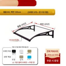 길이 캐노피 100X100CM 60X100CM FRP 어닝 야외 현관 렉산, 확장 80x120cm