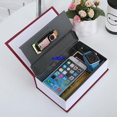 書本密碼保險盒存錢盒書本保險箱儲蓄罐創意零錢盒收納盒書本盒大, 黃色,字典  中號密碼