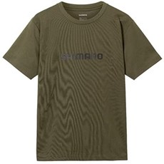 [일본 정품] 시마노 SHIMANO 드라이 로고 반팔 티셔츠 SH-021W, X-작은카키