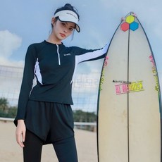 여성 수영복 세트 여름 비치웨어 체형커버 롱 스플릿 스타일 온천 수영장 활용 데일리 프린팅 디자인 편안한 착용감 실내외 수영복