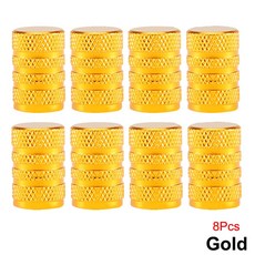 알루미늄 타이어 밸브 방진 트럭 자동차 스템 자전거 오토바이 타이어, 8Pcs gold