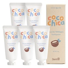 덴티마마 코코치카 안매운 불소1000ppm 치약 | 어린이 키즈 충치예방, 60g, 5개