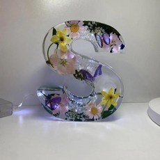 알파벳 이니셜 장식품 장식 홈데코 아크릴 레진 영어, S