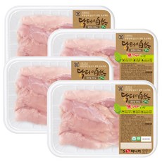 마니커 닭터의자연 국내산 무항생제 냉장 닭안심, 350g, 4개