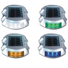 야간 도로운전 운전자 시선유도 피스고정 도로표지병 안전신호 사고방지 위험경고등, 데크용, 청색, 1