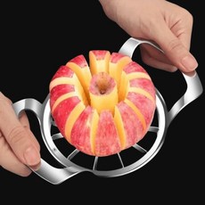 加厚不鏽鋼蘋果切(12片)蘋果去核器 水果切片器 水果取芯器 水果切割器 切蘋果神器, 1個, 加厚版(12片)