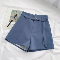TRUDA GIRL 高腰A字西裝短褲 質感雙層不規則設計