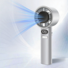 Detao 휴대용 손선풍기 무소음 핸디 선풍기 무선 초강력 선풍기 120단계 풍속 조절 Type-C 충전, 화이트