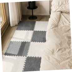 퍼즐 매트 30 cm 거실 바닥 쿠션 층간 소음 방지 아이 방 놀이방 안전 매트, 1개, 블랙