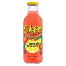 칼립소 레모네이드 | 진짜 과일과 천연 향료로 제조 | 딸기 레모네이드 473ml (12개 팩), Strawberry Lemonade
