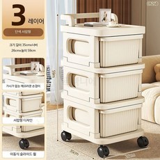 루미에뜨 가정용 수납장 간식 선반 카트 바닥형 다층 수납 선반 서랍형 이동식 장난감, 1단, 6_3층순색서랍두꺼운재질