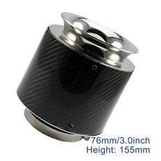 고유량 공기 흡입 필터 스포츠 카 세척 냉기 카본 파이버 커버, 1개, 색상: 1. 155MM-Medium