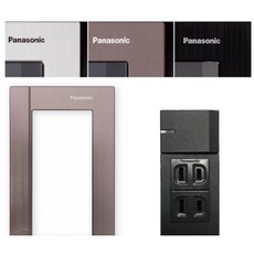 Panasonic 國際牌 GLATIMA 1開2插座 WTGFP4366A, 詳見包裝, 古銅色,橫式面板