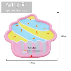 더엘픽 바닥분수 매트 물놀이매트 야외, 1개, 아이스크림 (170cm)