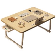 헤임아로 다용도 접이식 서랍형 베드 테이블 60, 우드